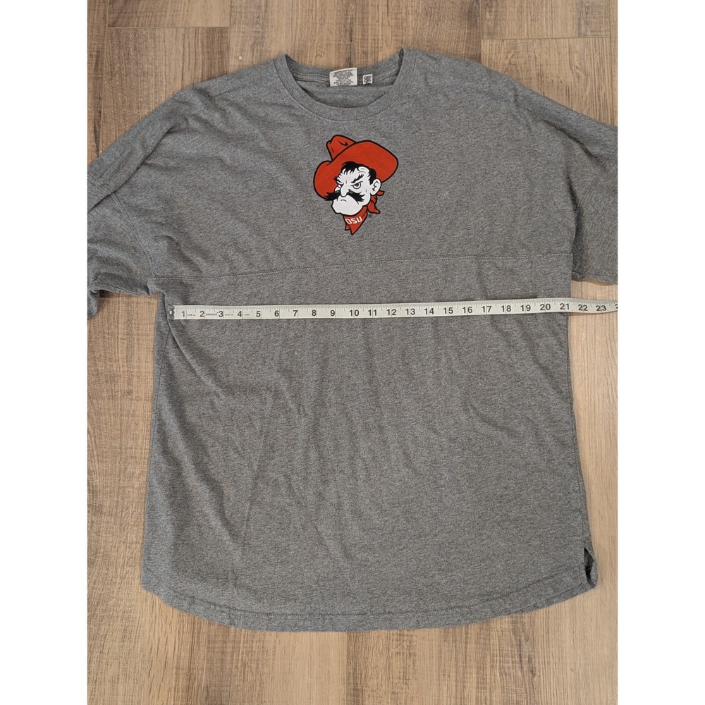 Oklahoma State Cowboys Women M Pressbox Oversized Long Sleeve Pistol Pete Shirt - Picture 6 of 9
